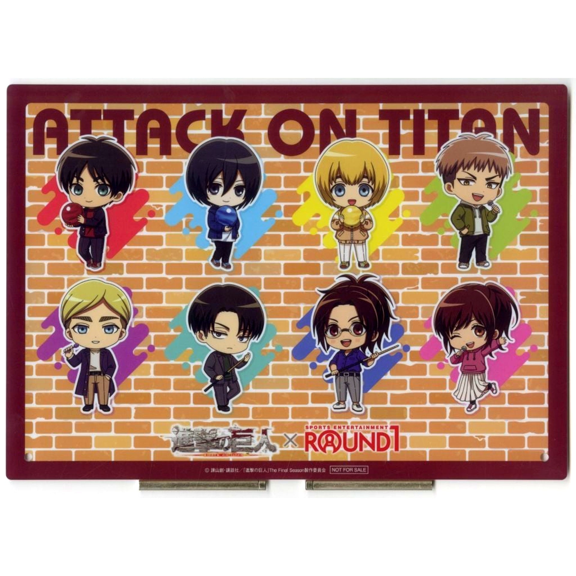 Group Activity ver. Attack on Titan Original A4 Acrylic Plate ROUND1 [USED]