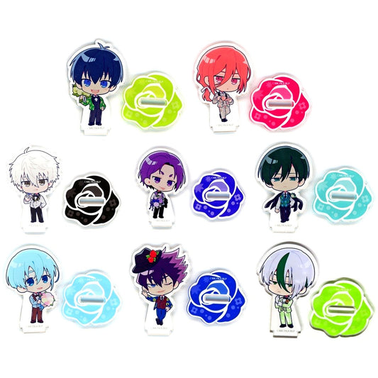 Set of 8 Blue Lock Flower Garden Party Powered by AnimaxCafe+ Trading Acrylic Stand [USED]