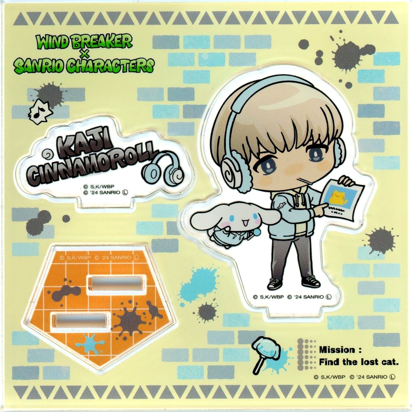 Ren Kaji x Cinnamoroll Mini Chara Acrylic Stand WIND BREAKER x Sanrio Characters POP UP SHOP [USED]