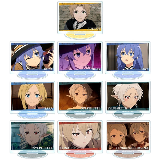Set of 10 Mushoku Tensei Jobless Reincarnation Season 2 Trading Scene Shot Acrylic Stand [USED]