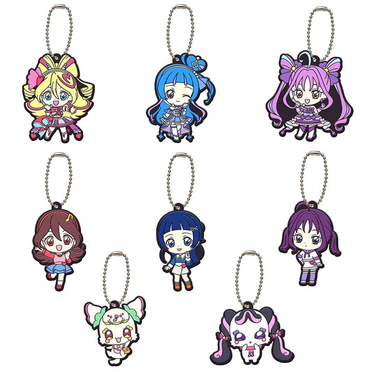 Set of 8 Kimi to Idol PreCure Capsule Rubber Mascot 1 [USED]