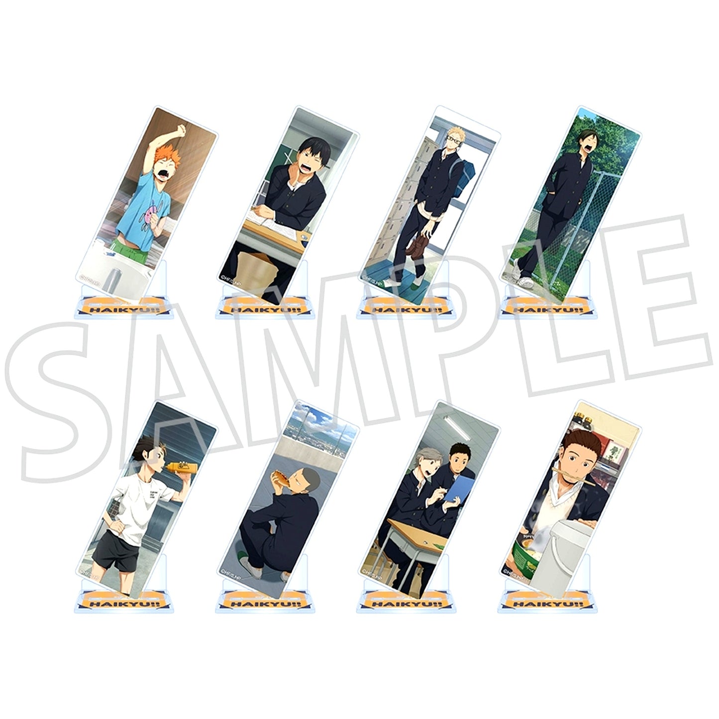 Set of 8 Haikyu!! Acrylic Stand Collection Karasuno High School [USED]