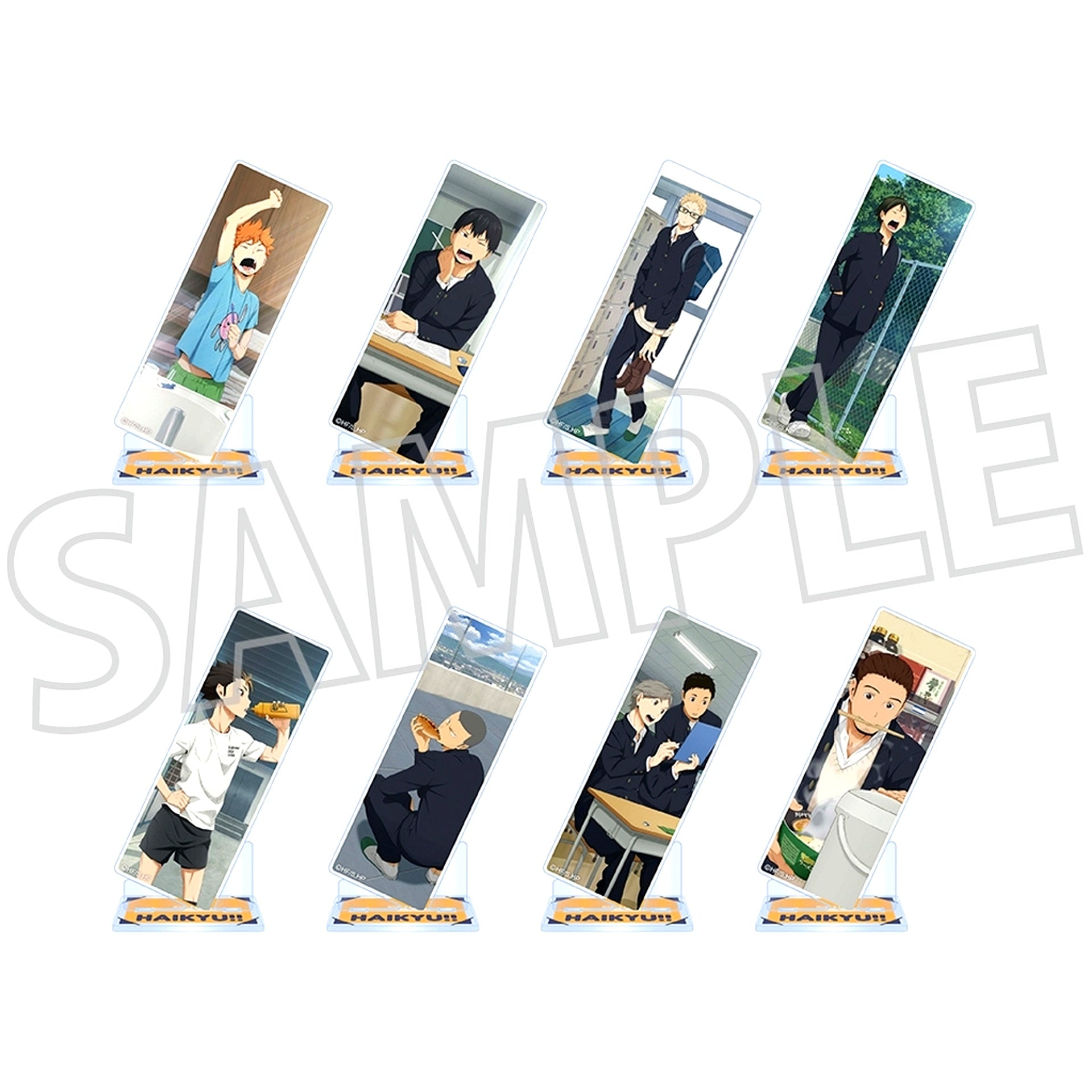 Set of 8 Haikyu!! Acrylic Stand Collection Karasuno High School [USED]