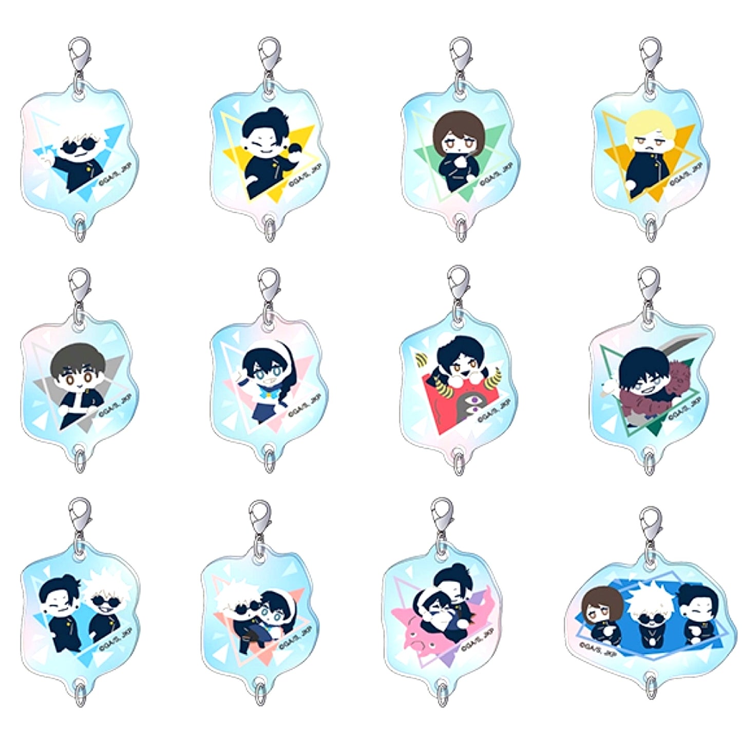 Set of 12 Jujutsu Kaisen Season 2 Connecting Acrylic Charm Collection Hidden Inventory Premature Death Yuru Palette [USED]