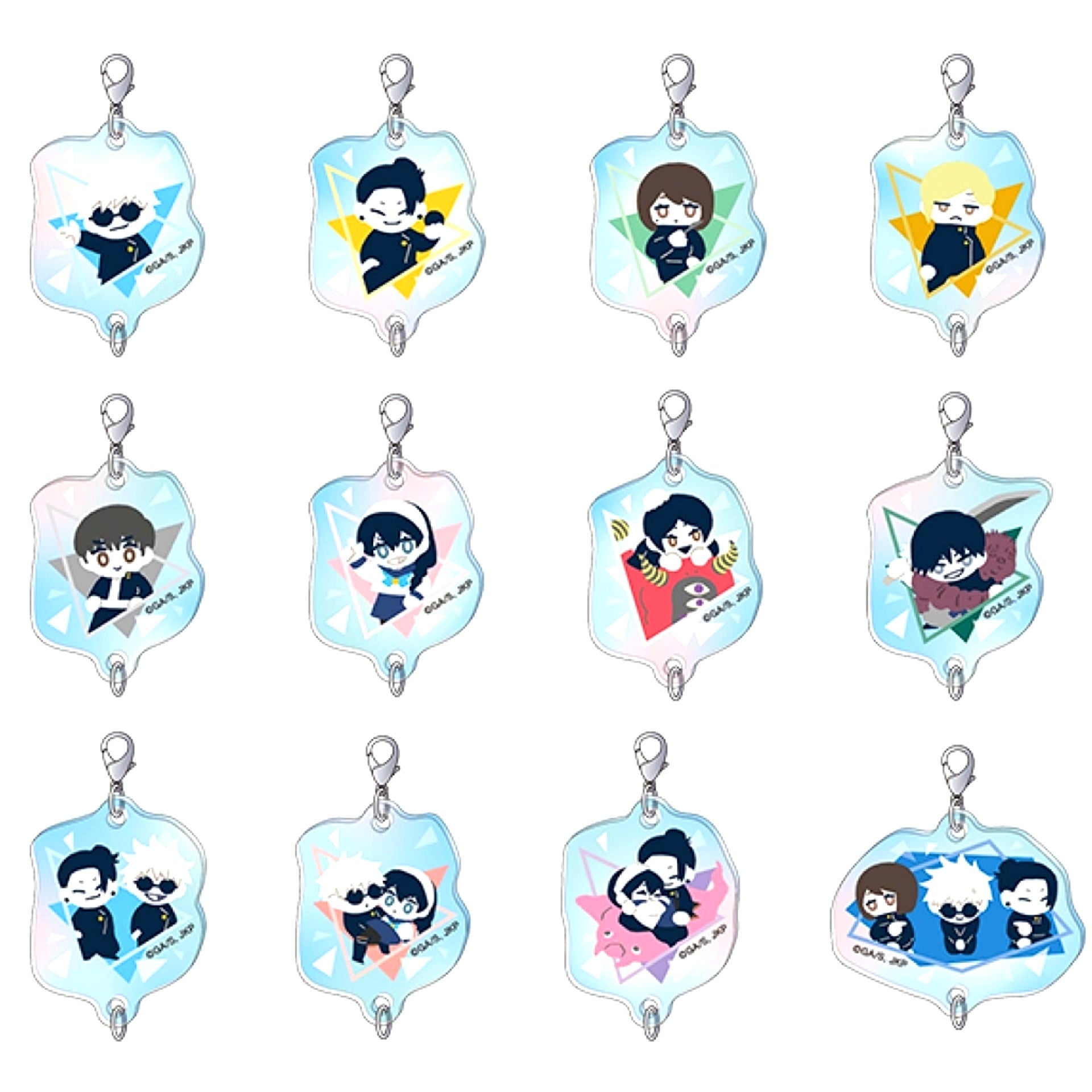 Set of 12 Jujutsu Kaisen Season 2 Connecting Acrylic Charm Collection Hidden Inventory Premature Death Yuru Palette [USED]
