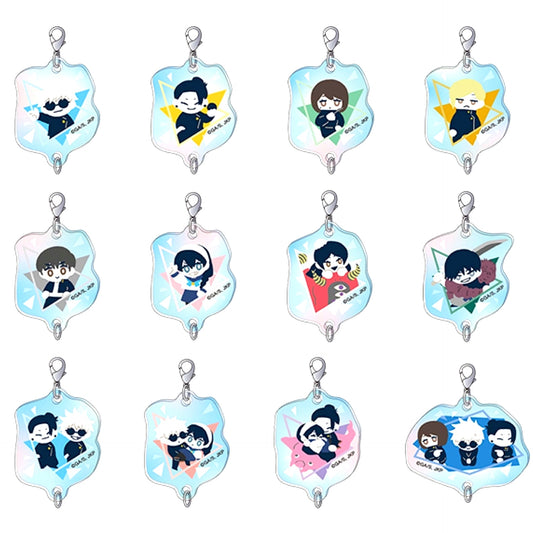Set of 12 Jujutsu Kaisen Season 2 Connecting Acrylic Charm Collection Hidden Inventory Premature Death Yuru Palette [USED]