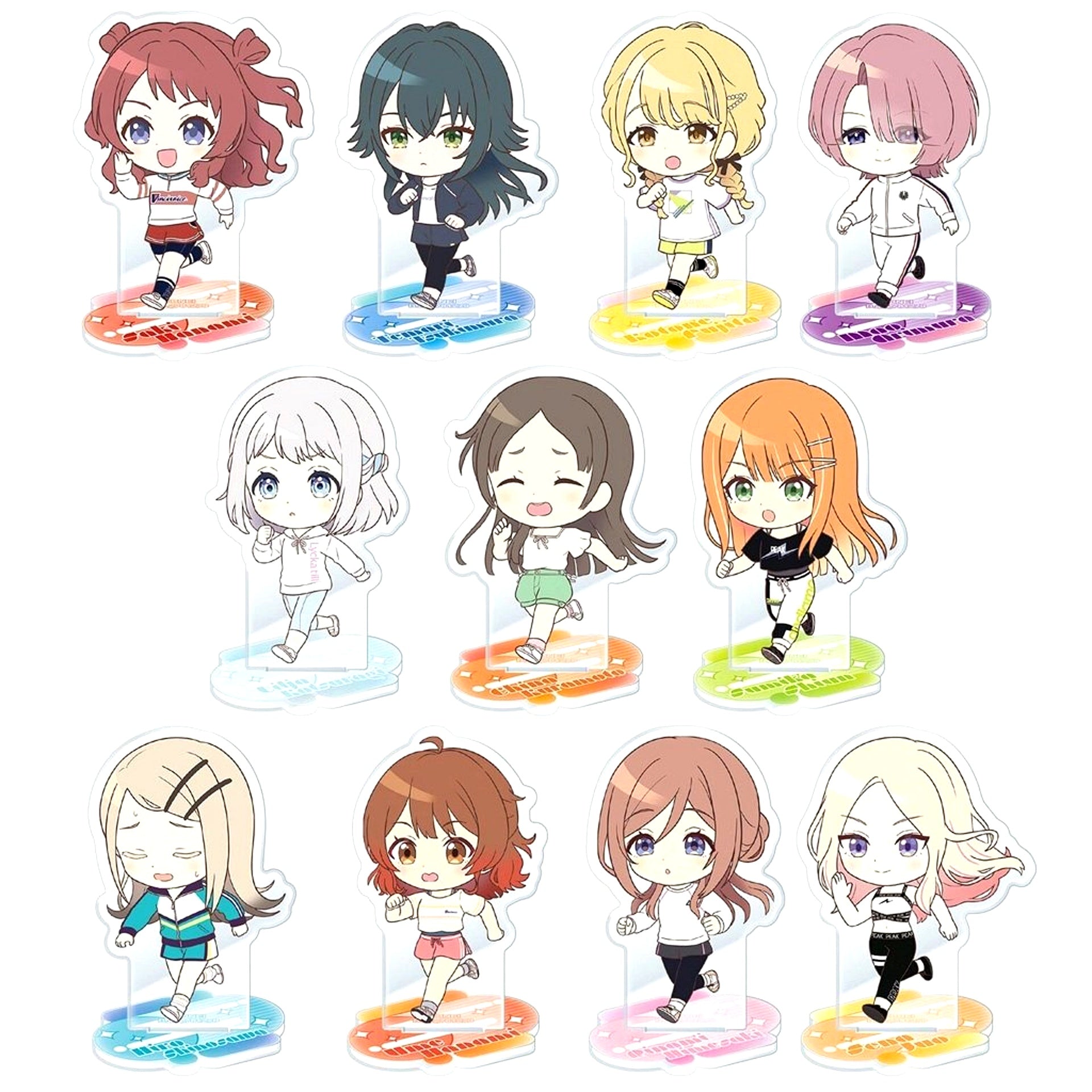 Set of 11 Gakuen Idolmaster Acrylic Stand 2 [USED]