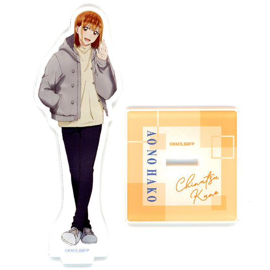 Chinatsu Kano Casual Clothes Acrylic Stand Blue Box POP UP SHOP in Marui [USED]