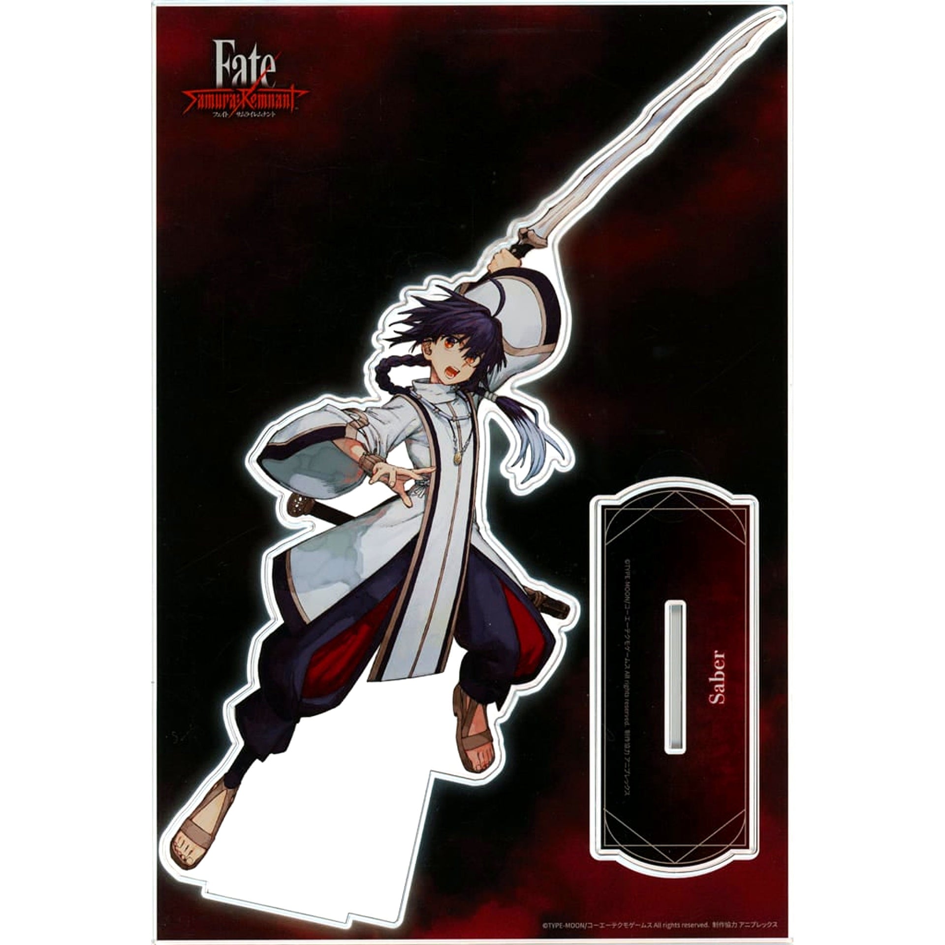 Saber Fate/Samurai Remnant Big Acrylic Figure Newly Drawn Illustration by Rei Watarai [USED]