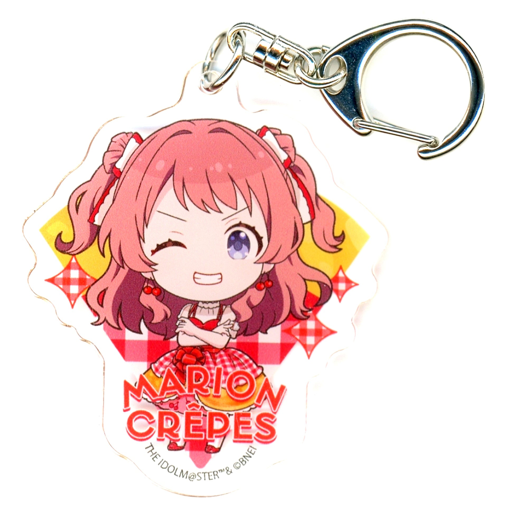 Saki Hanami Gakuen Idolmaster Acrylic Keychain 03 Crepe Style Dress Ver. Chibi Character Illustration Marion Crepes [USED]