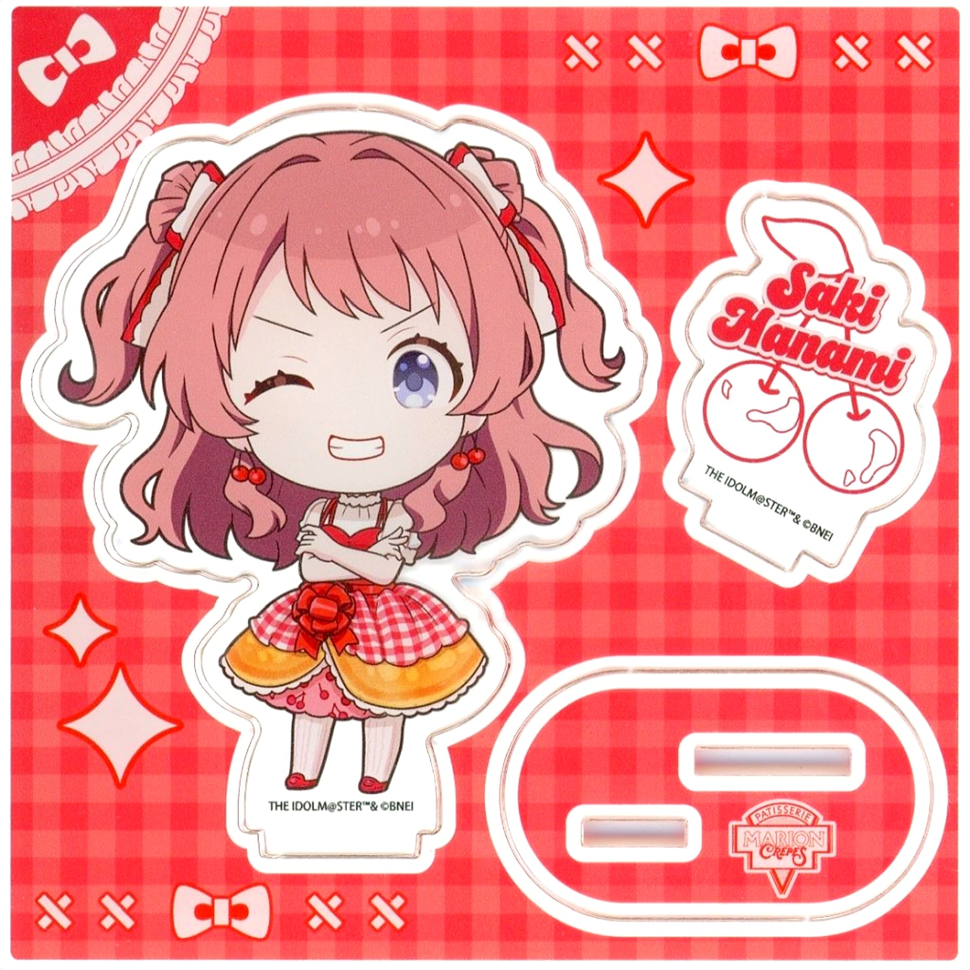 Saki Hanami Gakuen Idolmaster Acrylic Stand Plate Crepe Style Dress Ver. Mini Character Illustration Marion Crepes [USED]