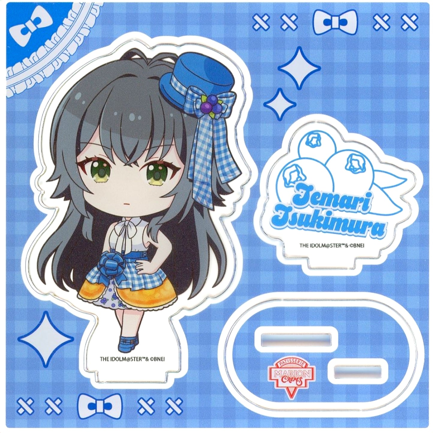 Temari Tsukimura Gakuen Idolmaster Acrylic Stand Plate Crepe Style Dress Ver. Mini Character Illustration Marion Crepes [USED]