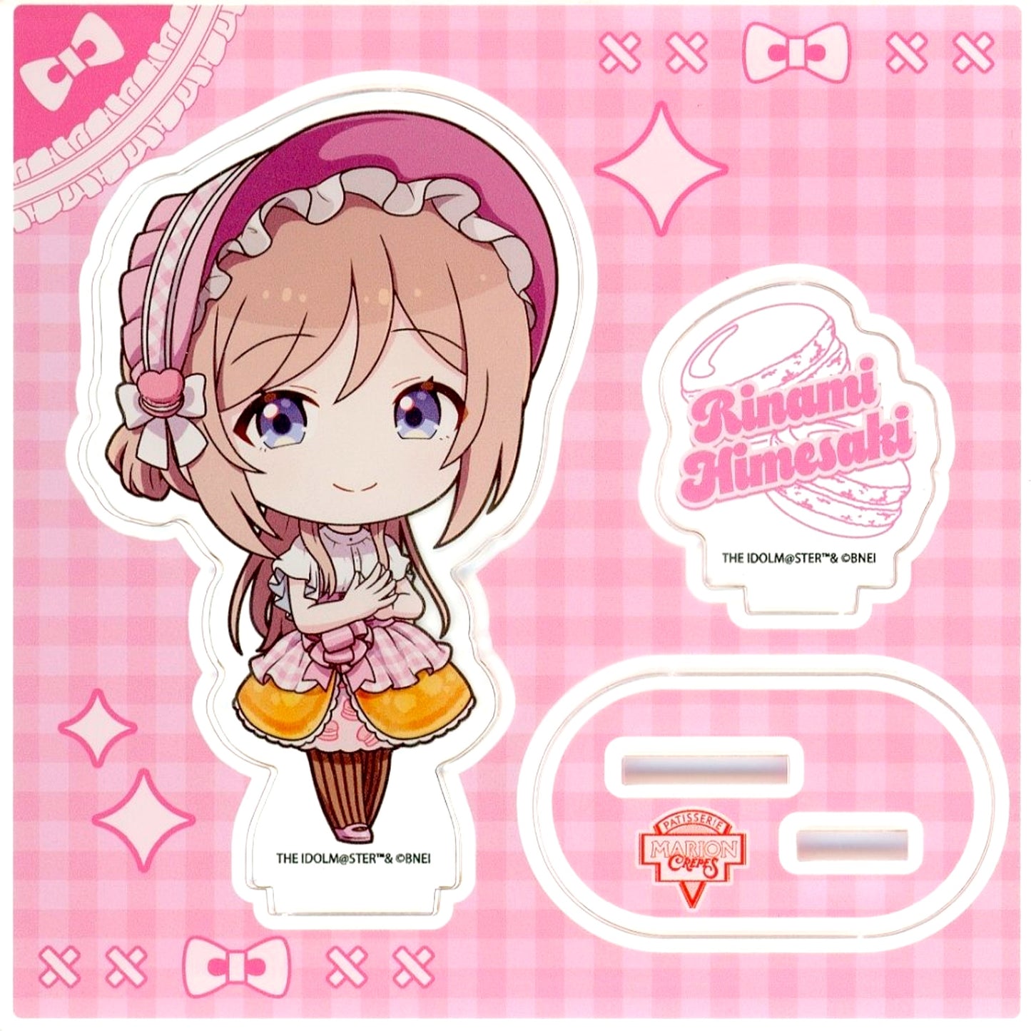 Rinami Himezaki Gakuen Idolmaster Acrylic Stand Plate Crepe Style Dress Ver. Mini Character Illustration Marion Crepes [USED]