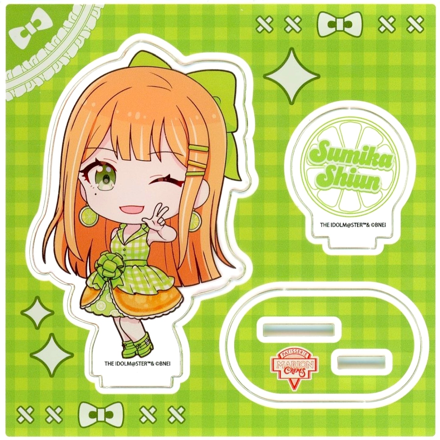 Sumika Shiun Gakuen Idolmaster Acrylic Stand Plate Crepe Style Dress Ver. Mini Chara Illustration Marion Crepes [USED]