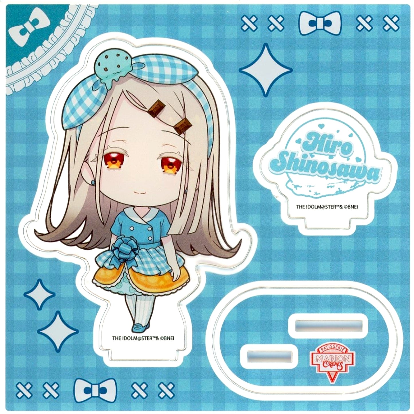 Hiro Shinosawa Gakuen Idolmaster Crepe Style Dress Ver. Mini Character Illustration Acrylic Stand Plate Marion Crepes [USED]