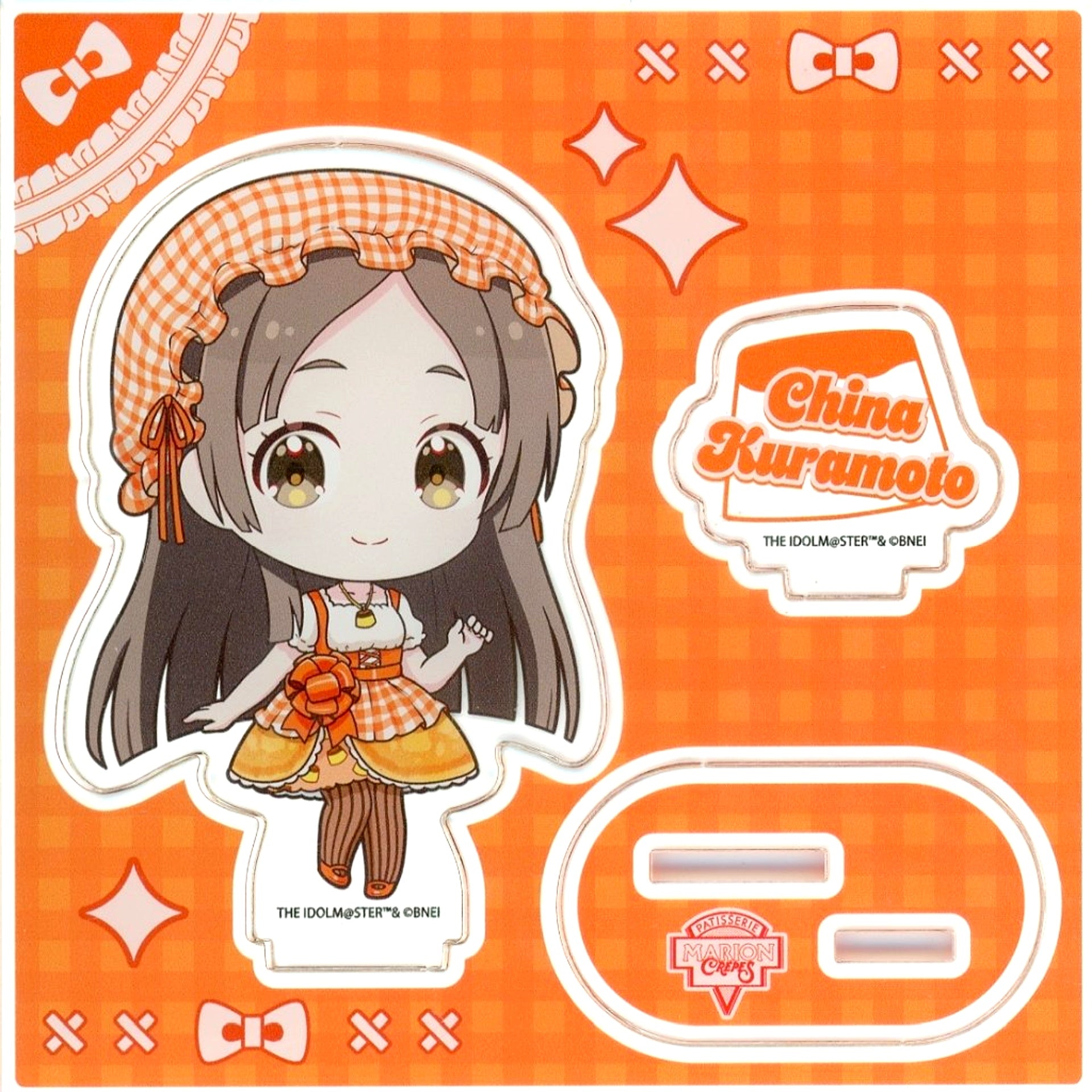 China Kuramoto Gakuen Idolmaster Acrylic Stand Plate Crepe Style Dress Ver. Mini Character Illustration Marion Crepes [USED]
