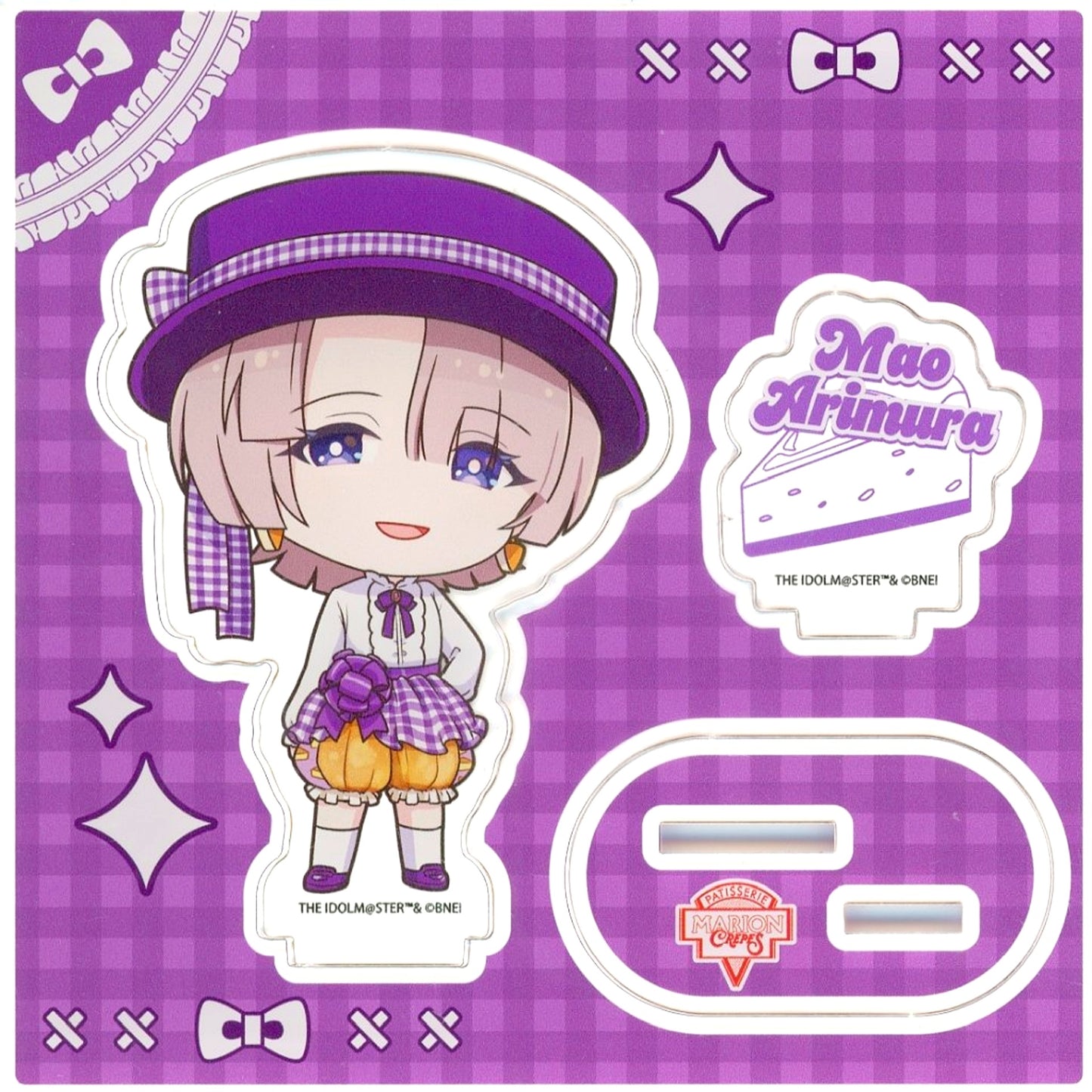 Mao Arimura Gakuen Idolmaster Acrylic Stand Plate Crepe Style Dress Ver. Mini Character Illustration Marion Crepes [USED]