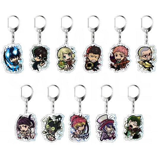Set of 11 Blue Exorcist Beyond the Snow Saga E-Toon Trading Acrylic Keychain [USED]