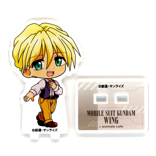 Quatre Raberba Winner Mobile Suit Gundam Wing x animatecafe Trading Mini Acrylic Stand [USED]