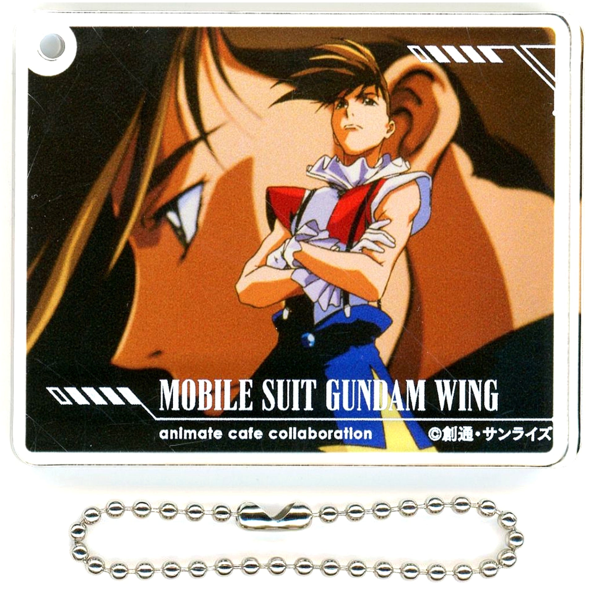 Trowa Barton OP1 Up & Half Shot Mobile Suit Gundam Wing x animatecafe CoLotta Trading Acrylic Plate Keychain OP collection ver. [USED]