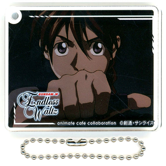 Duo Maxwell Holding Bomb Switch Mobile Suit Gundam Wing x animate cafe CoLotta Trading Acrylic Plate Keychain Endless Waltz Ver. [USED]