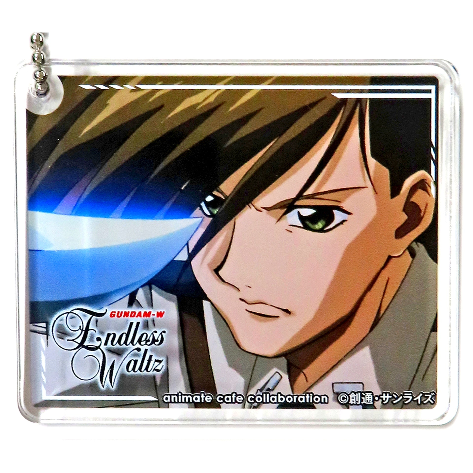 Trowa Barton Held at Blue Dragon Swordpoint Mobile Suit Gundam Wing x animatecafe CoLotta Trading Acrylic Plate Keychain Endless Waltz ver. [USED]