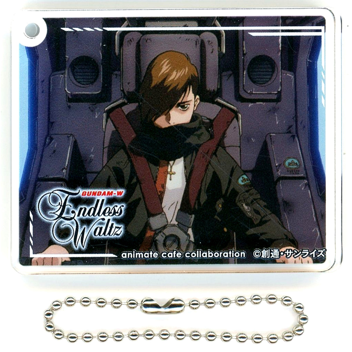 Trowa Barton Inside Cockpit Childhood Mobile Suit Gundam Wing x animate cafe CoLotta Trading Acrylic Plate Keychain Endless Waltz Ver. [USED]