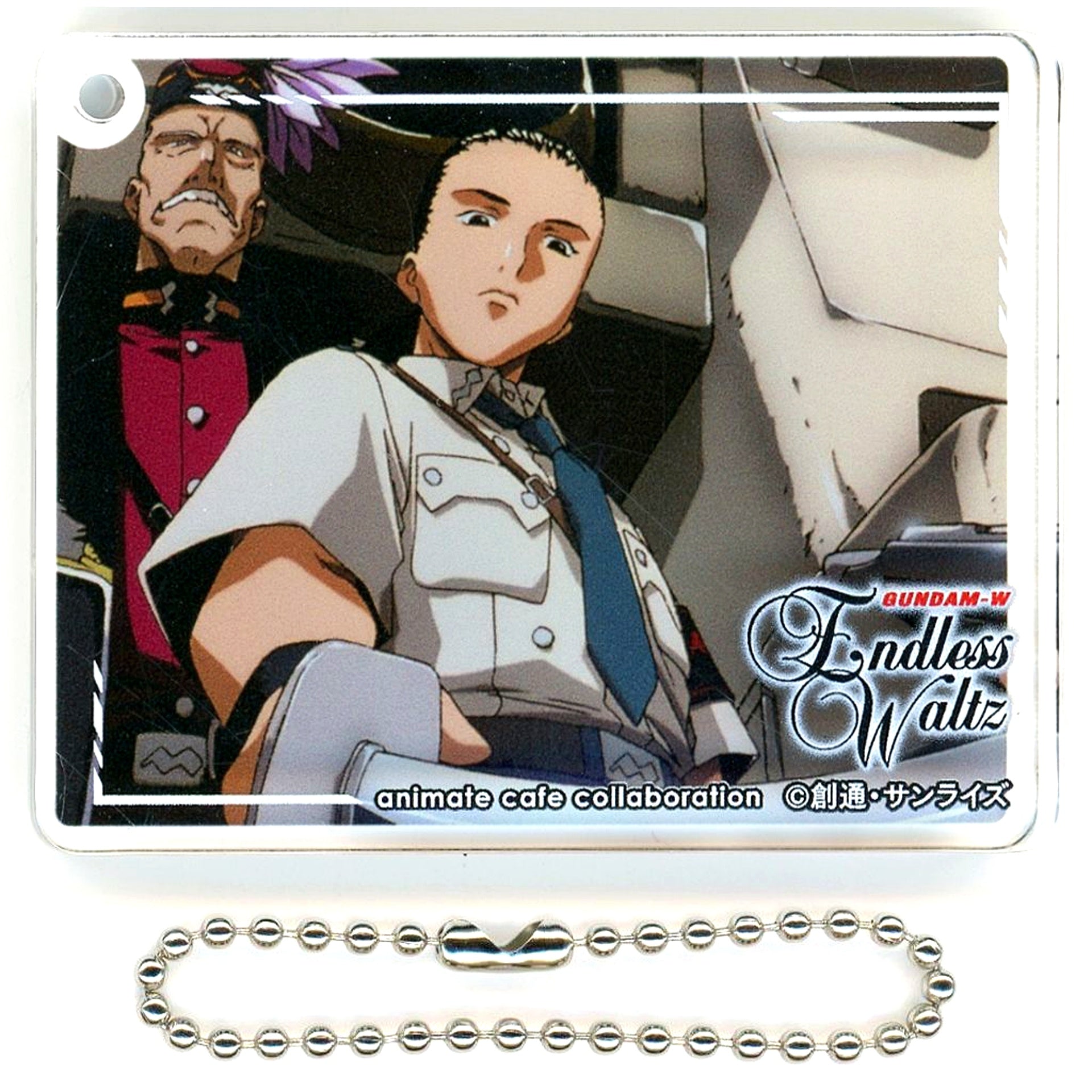 Chang Wufei & Dekim Barton Blue Dragon Sword Mobile Suit Gundam Wing animatecafe CoLotta Trading Acrylic Plate Keychain Endless Waltz Ver. [USED]