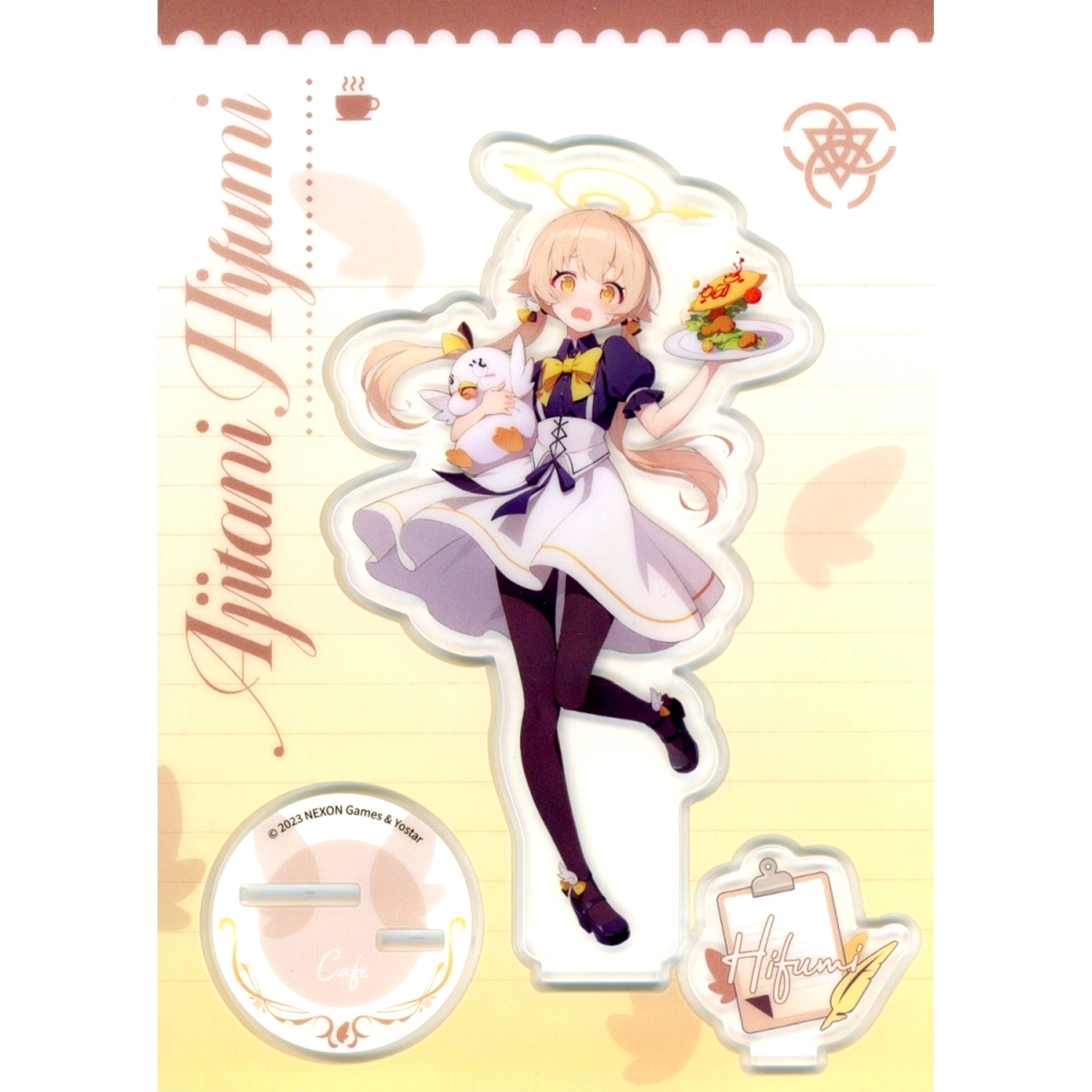Hifumi Ajitani Limited Illustration Life-Size Acrylic Stand Blue Archive x MaidJump 2023 China Collab Cafe Make-Up Work Club [USED]