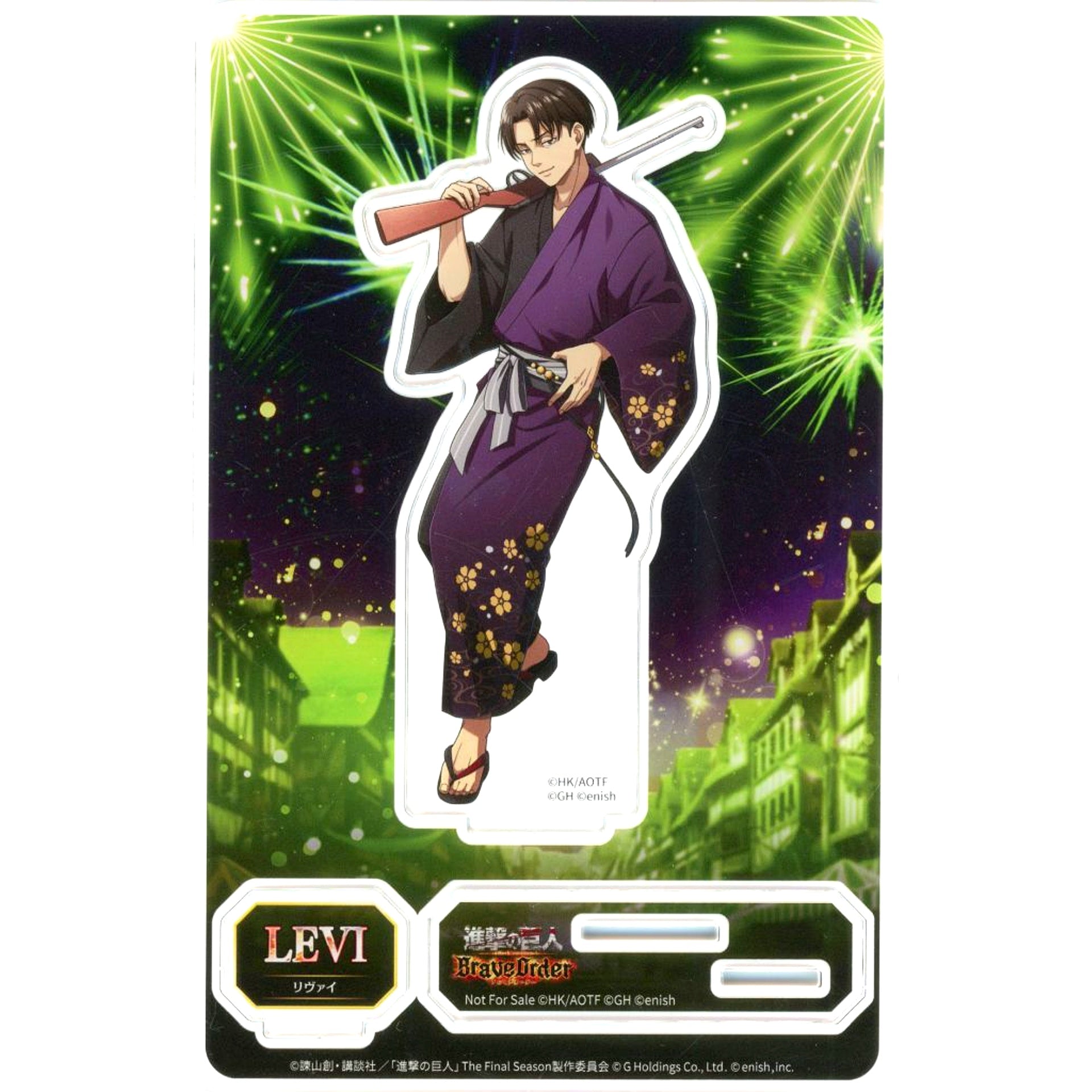 Levi Ackerman Large Flower in the Night Sky Attack on Titan Brave Order 2.5th Anniversary Goods Campaign Item Original Acrylic Stand [USED]
