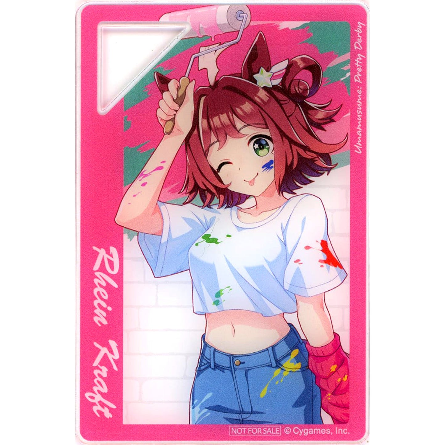 Rhein Kraft Umamusume: Pretty Derby NAMCO Promotion third Mini Acrylic Plate Painter Style NAMCO Limited Eligible Crane Game Play Bonus [USED]
