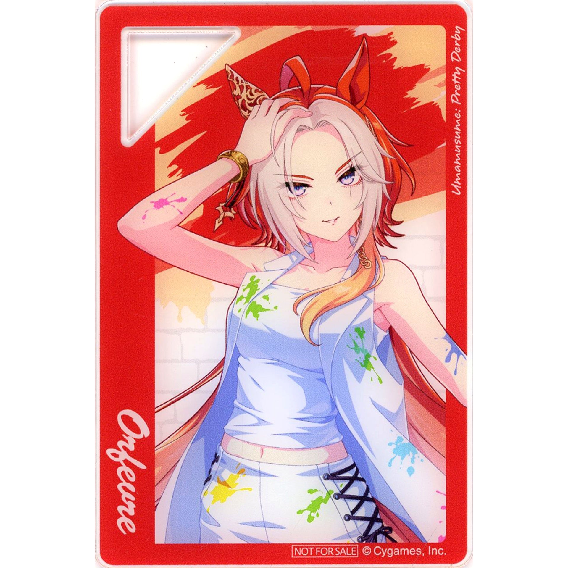 Orfevre Umamusume: Pretty Derby NAMCO Promotion third Namco Limited Crane Game Play Bonus Mini Acrylic Plate Painter Style [USED]