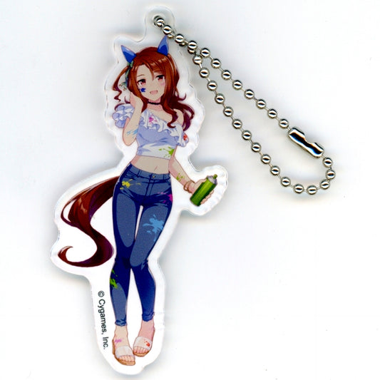 King Halo Acrylic Keychain Painter Style Umamusume Pretty Derby NAMCO Promotion third Charapop Store [USED]