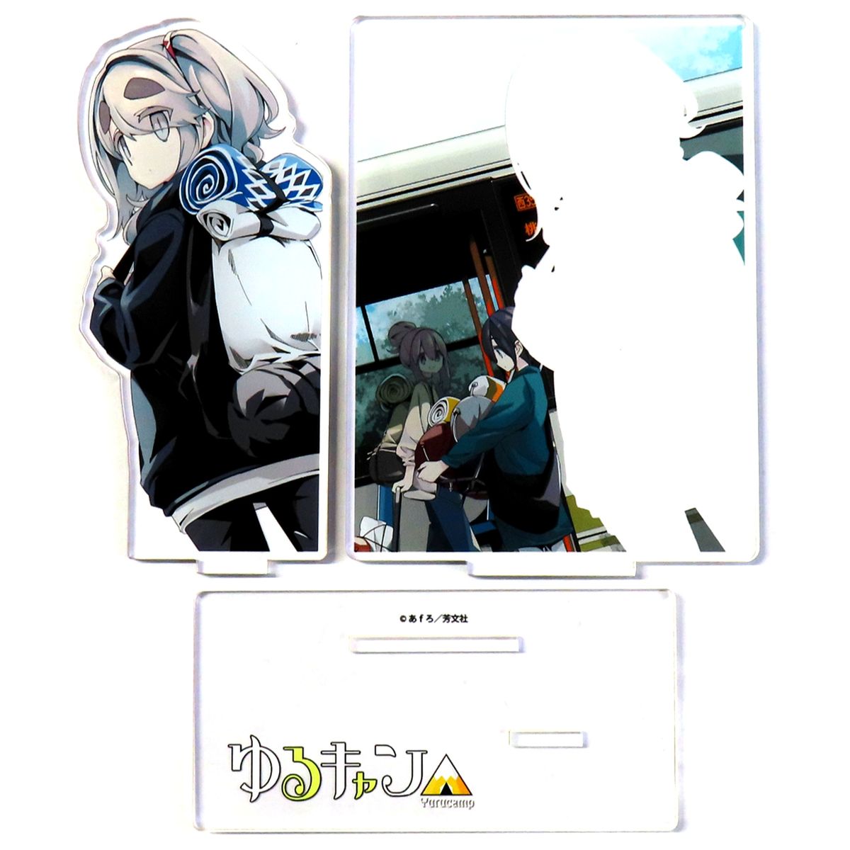 Nadeshiko Kagamihara, Ema Mizunami, Ena Saito Acrylic Stand Comics Laid-Back Camp Vol.17 Gamers Limited Edition Bundle Bonus [USED]