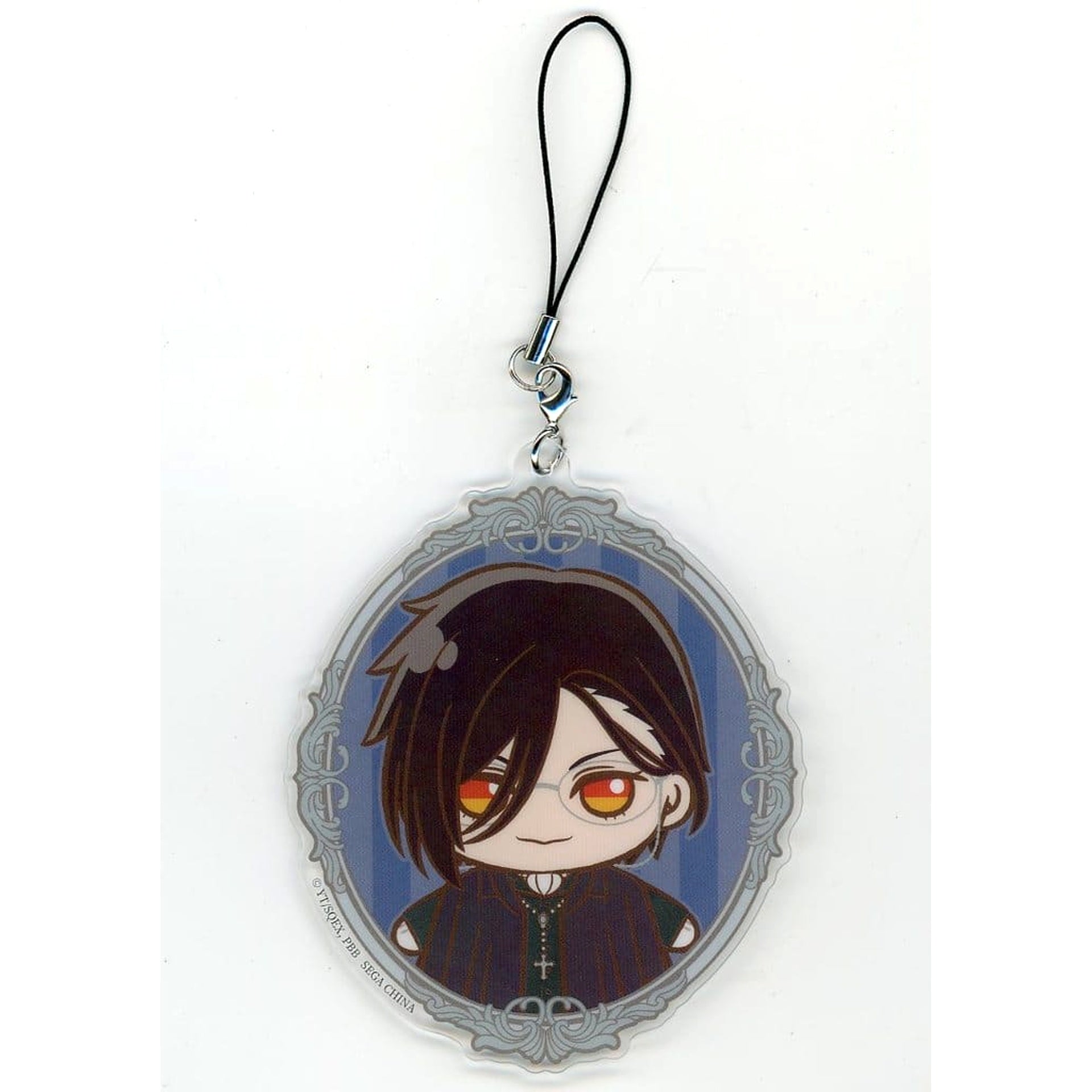 Black Butler: Public School Arc Sebastian Michaelis Sega Lucky Kuji Petit Art Collection Acrylic Strap Prize D [USED]