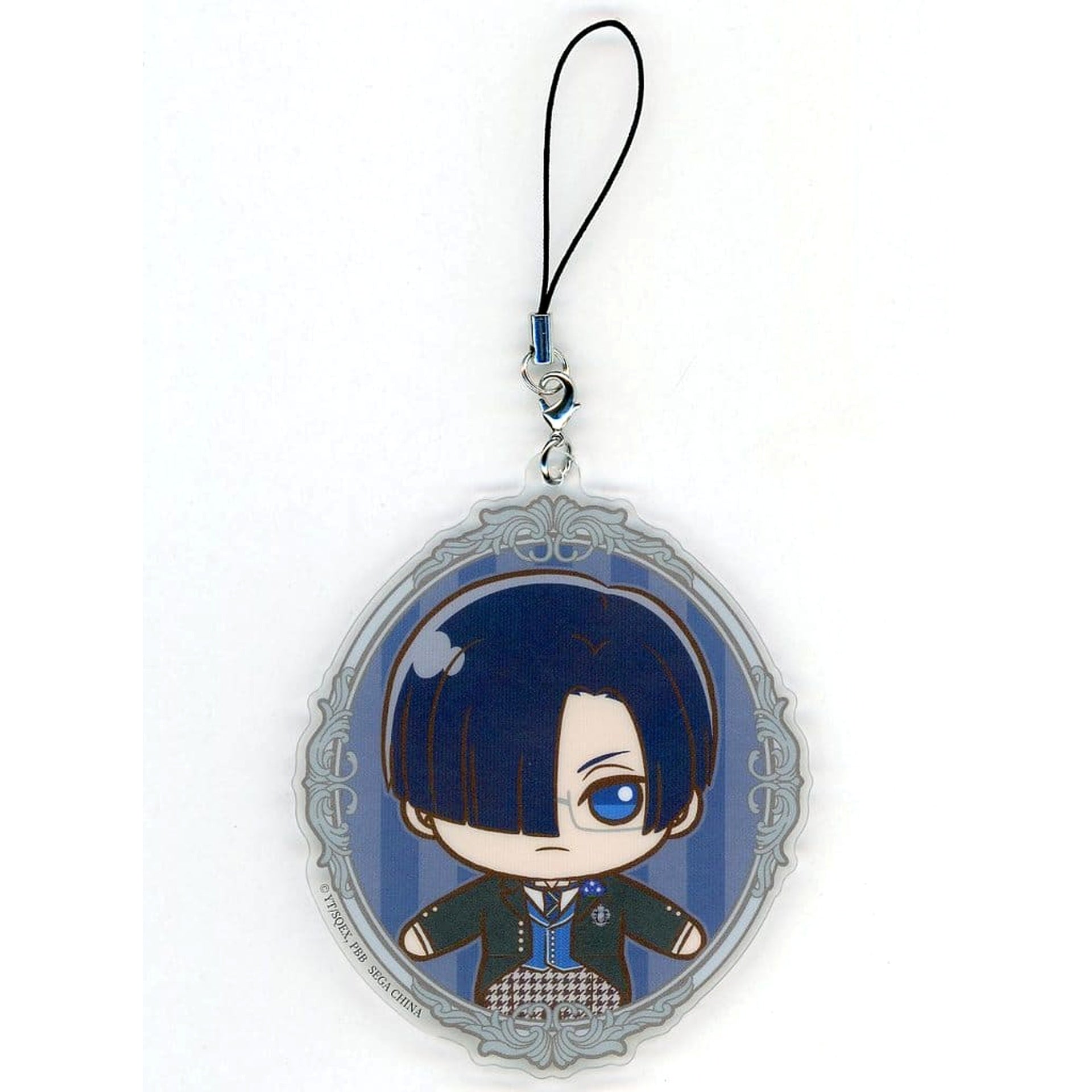 Black Butler: Public School Arc Lawrence Bluewer Sega Lucky Kuji Petit Art Collection Acrylic Strap Prize D [USED]