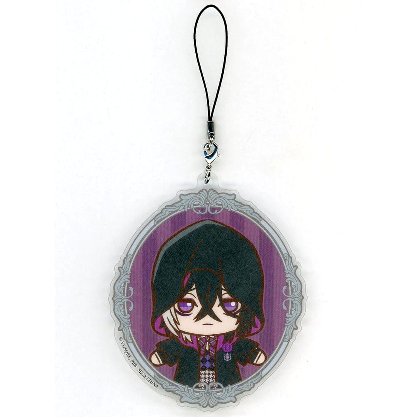 Black Butler: Public School Arc Gregory Violet Sega Lucky Kuji Petit Art Collection Acrylic Strap Prize D [USED]