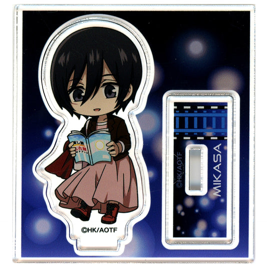 Mikasa Ackerman JR Tokai Oshitabi x Attack on Titan High-Speed Railway Investigation Operation Deformed Trading Acrylic Stand [USED]