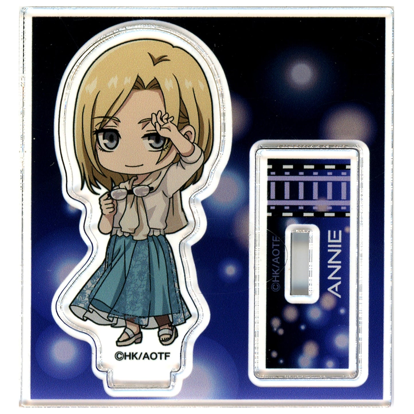 Annie Leonhart Attack on Titan JR Central Oshitabi High Speed Railway Deformed Trading Acrylic Stand [USED]