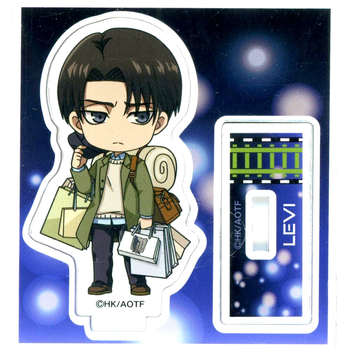 Levi Ackerman Attack on Titan x JR Tokai Oshitabi High Speed Rail Investigation Operation Deformed Trading Acrylic Stand [USED]