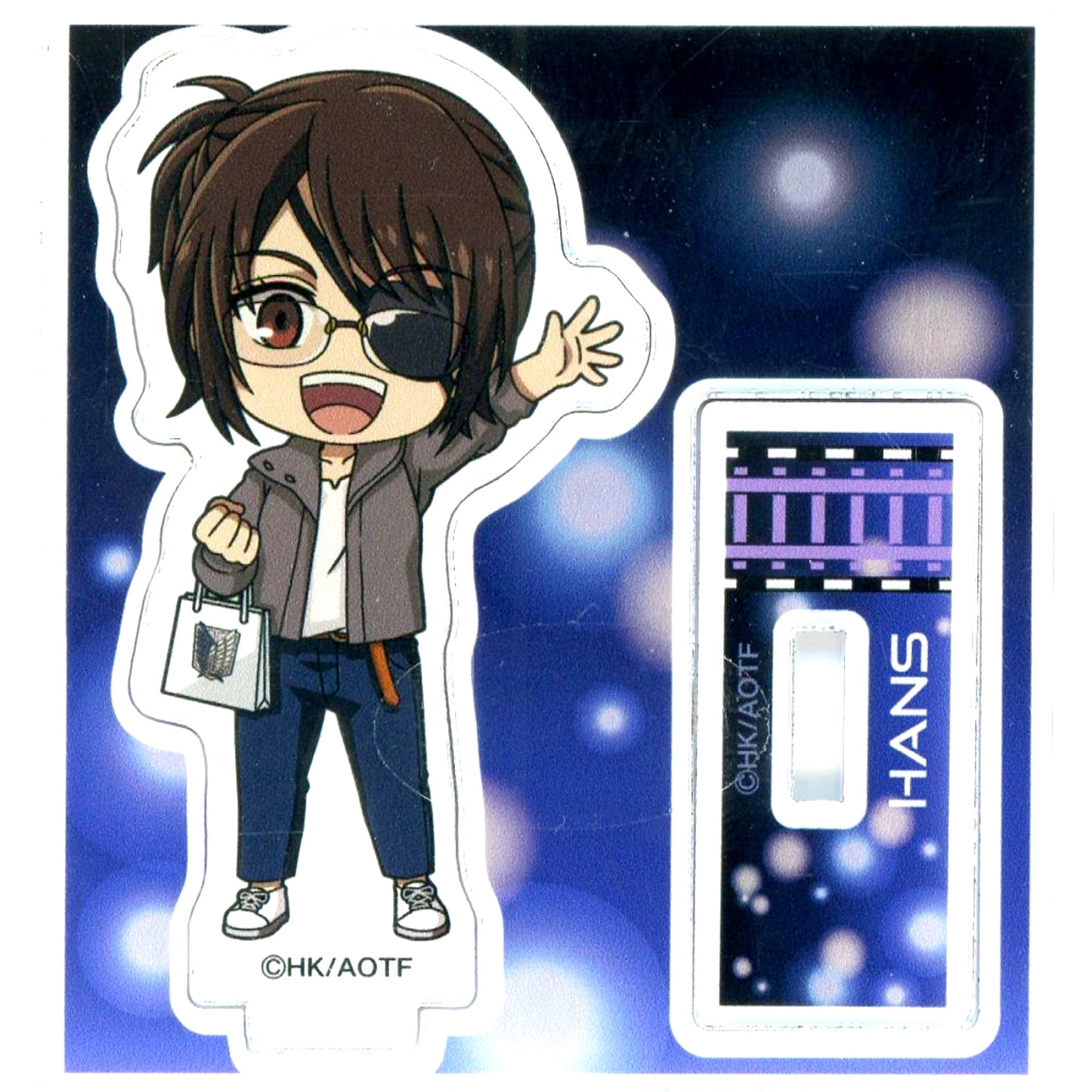 Hange Zoe Attack on Titan JR Tokai Oshitabi Deformed Trading Acrylic Stand High Speed Railway Survey Operation [USED]