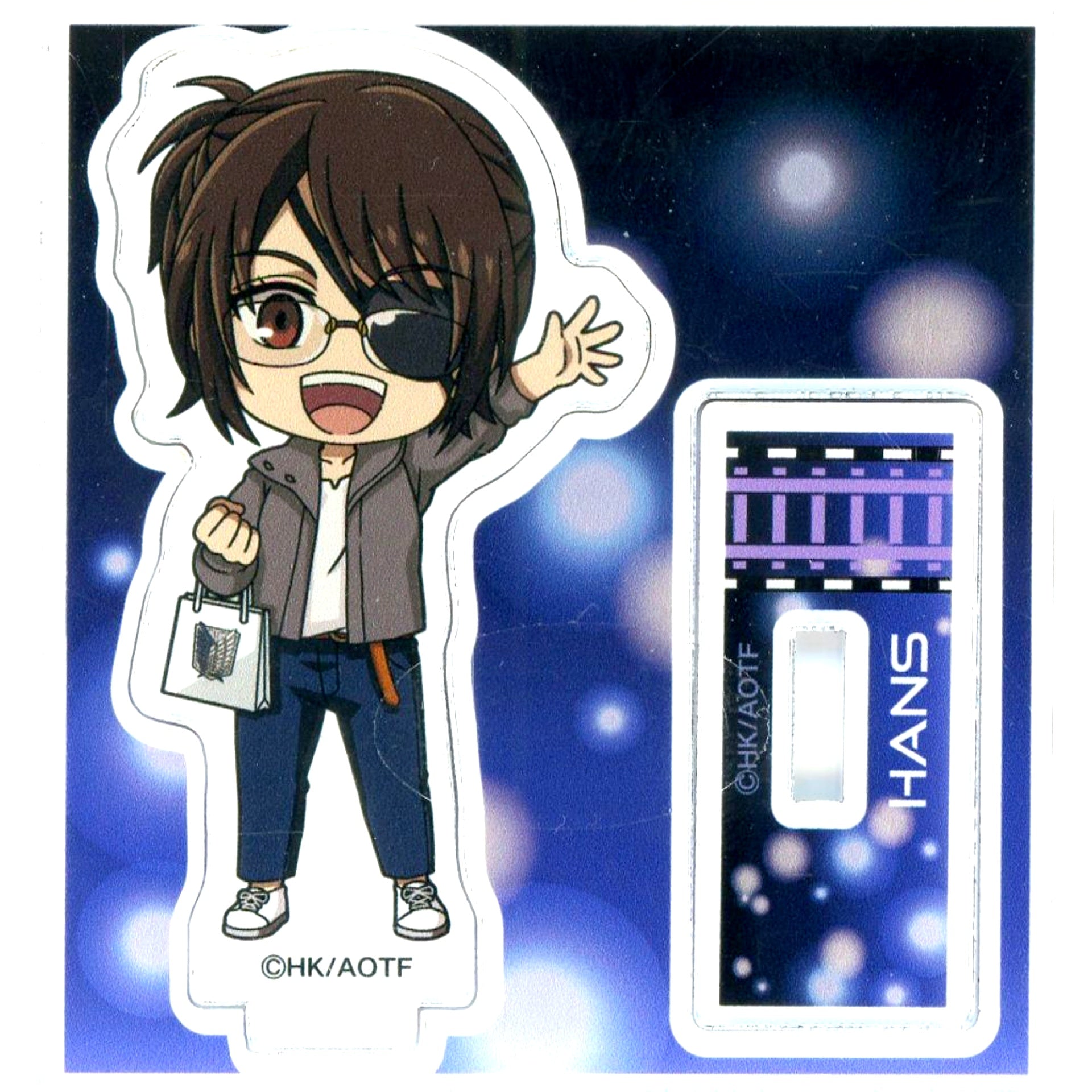 Hange Zoe Attack on Titan JR Tokai Oshitabi Deformed Trading Acrylic Stand High Speed Railway Survey Operation [USED]