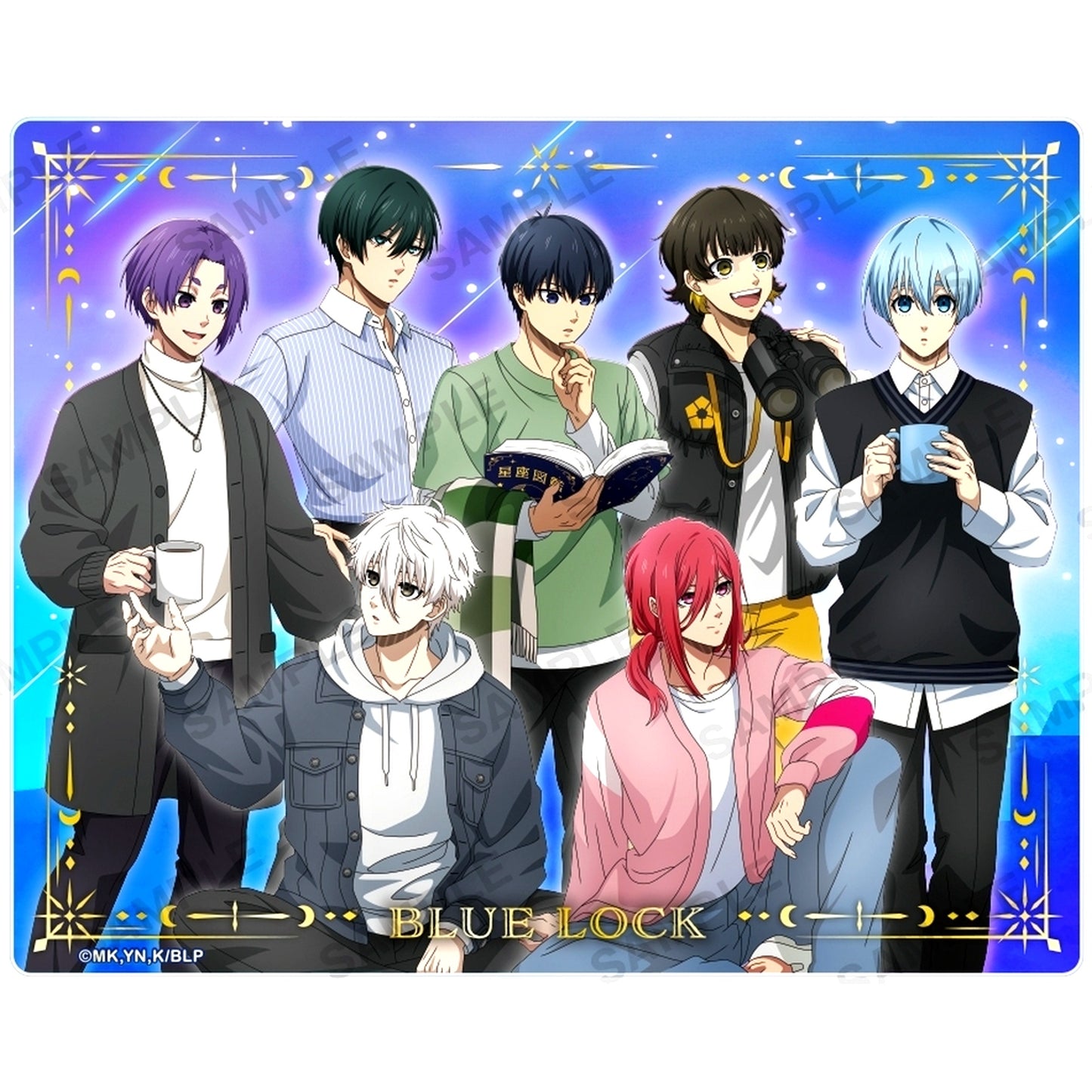 Group Finding Stars Hologram Plate Acrylic Stand Blue Lock [USED]
