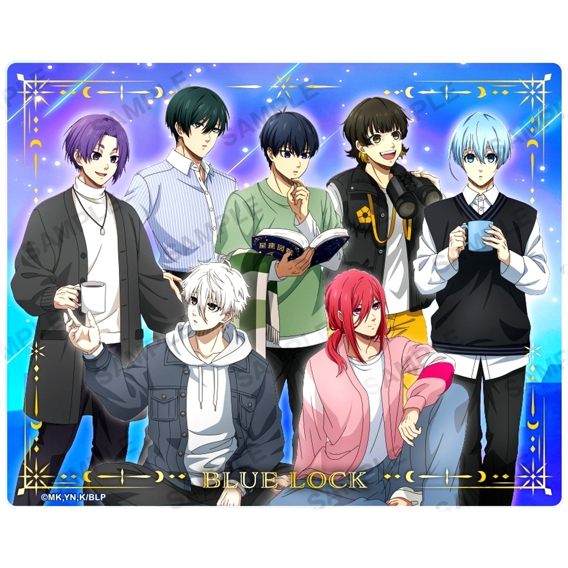 Group Finding Stars Hologram Plate Acrylic Stand Blue Lock [USED]