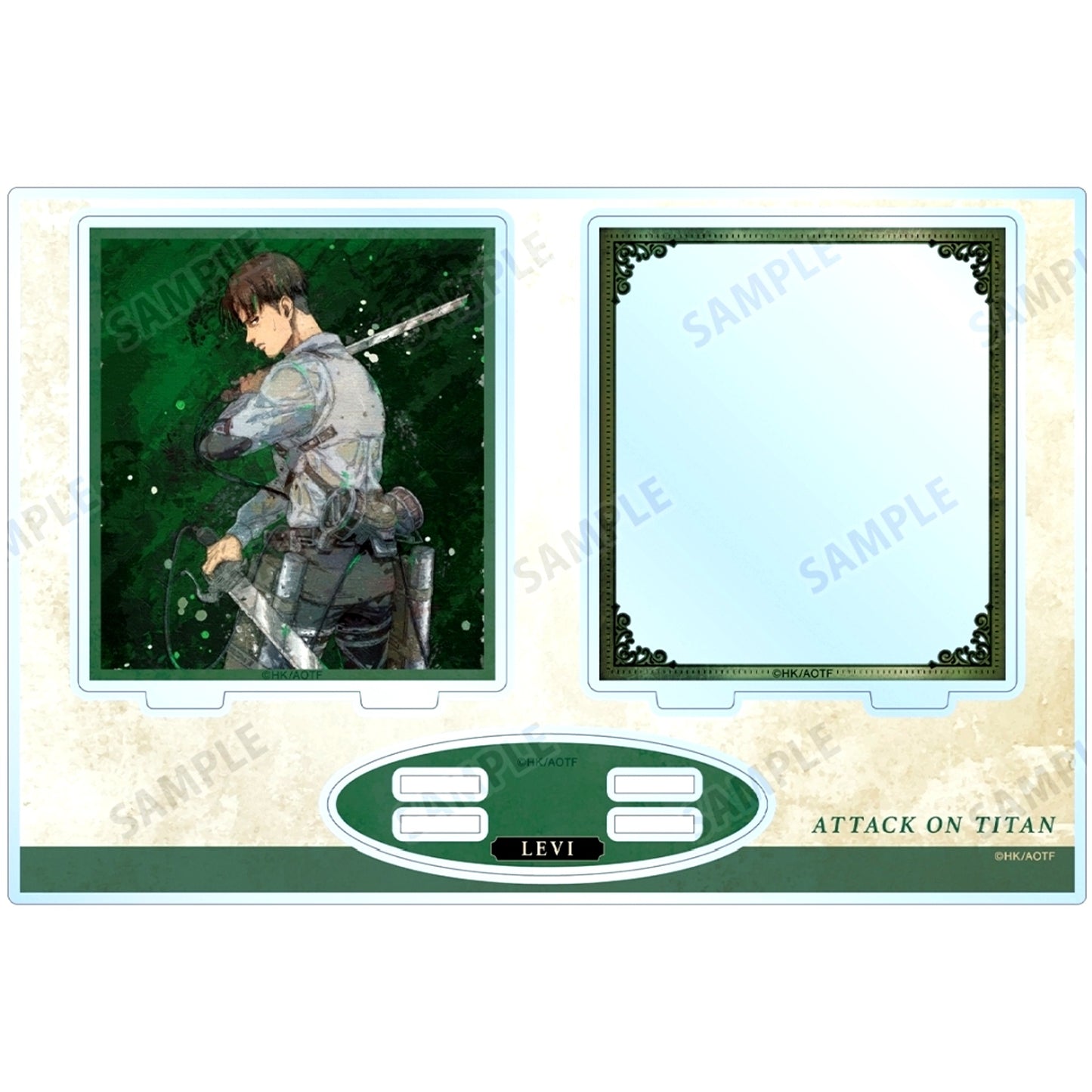 Levi Attack on Titan Drawn Illustration Fighting Back Ver. grunge CANVAS BIG Acrylic Stand with Parts [USED]