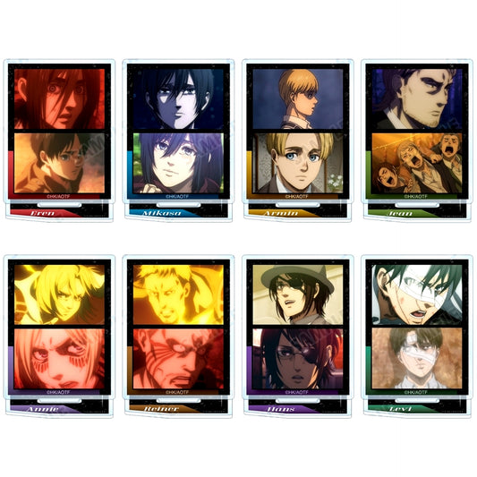 Set of 8 Attack on Titan Trading Scene Shot Acrylic Stand [USED]