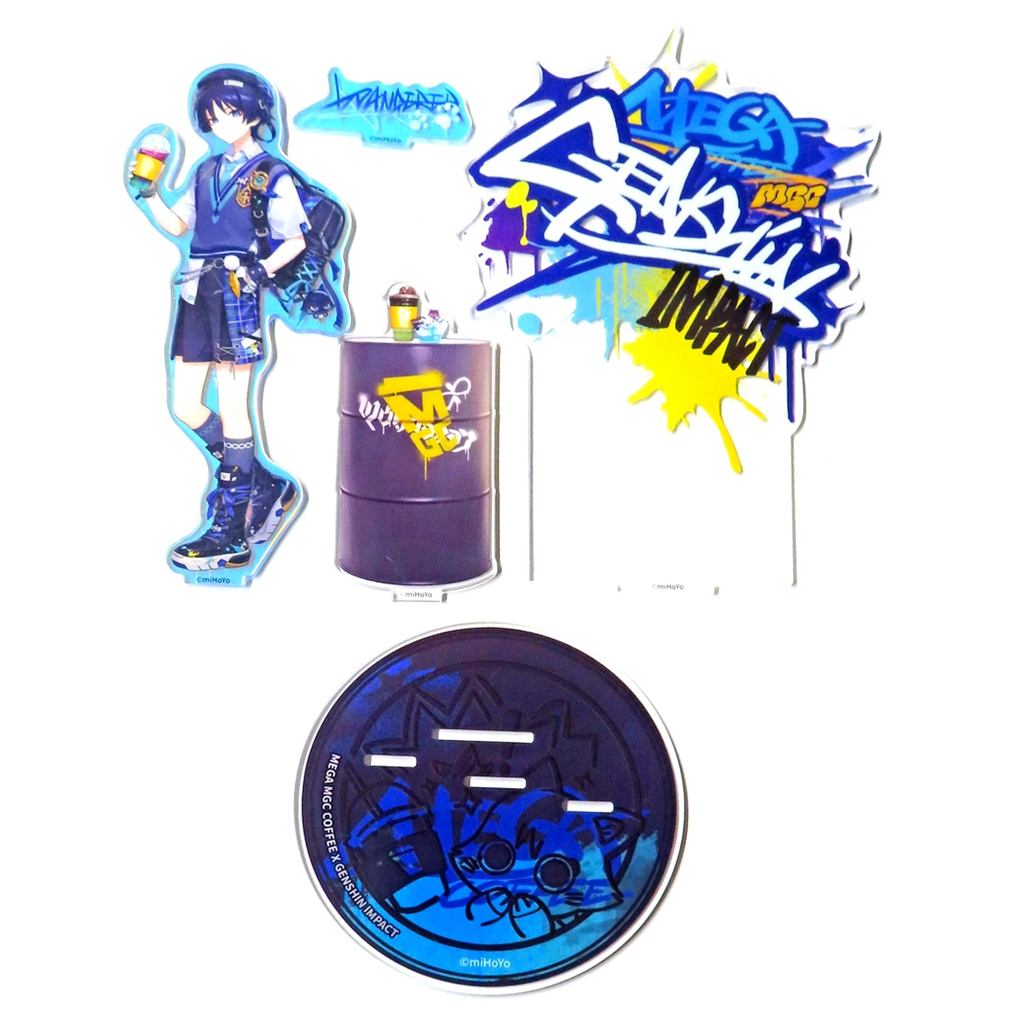 Wanderer Original Collabo Acrylic Stand Genshin Impact x MEGA MGC COFFEE Korea Limited [USED]