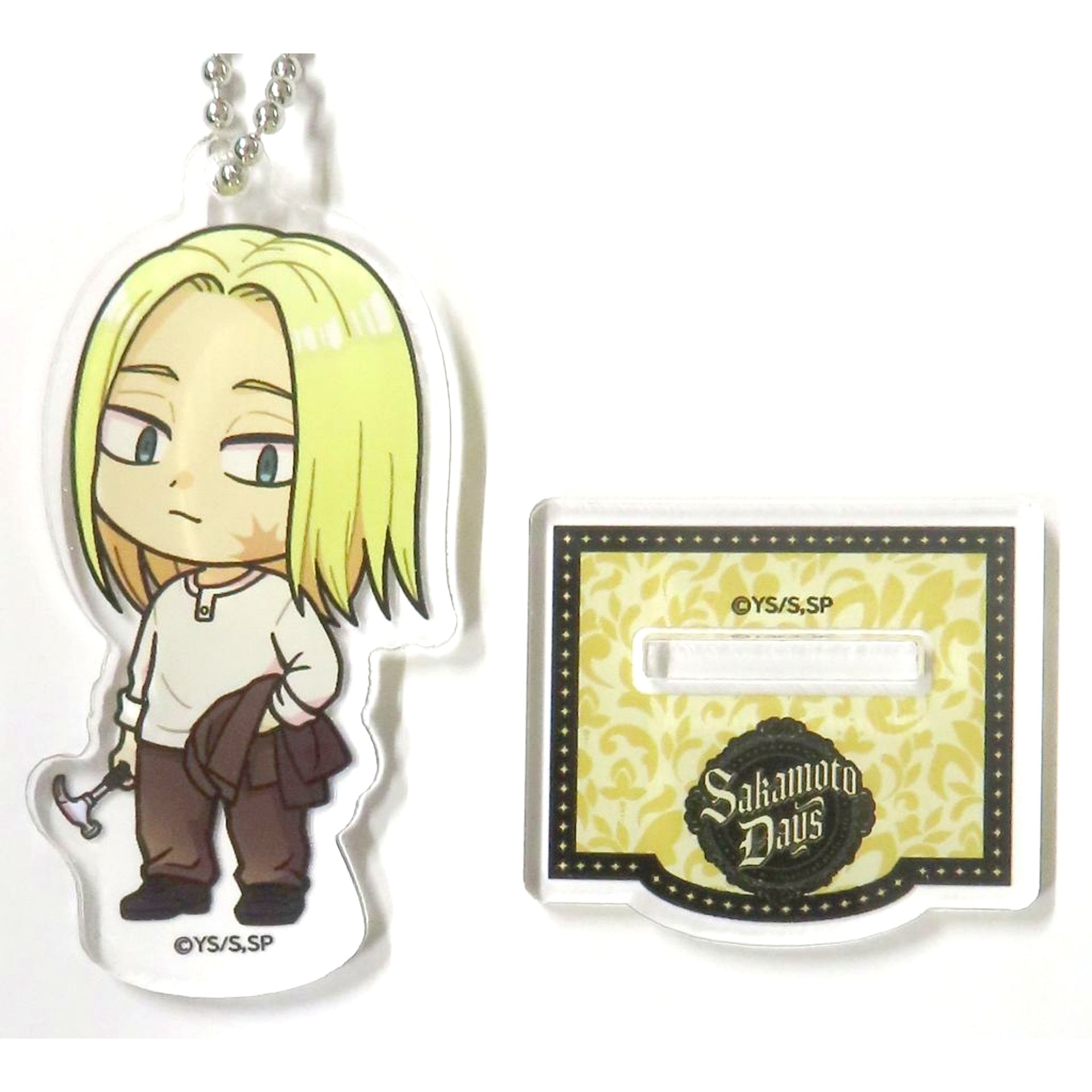 Shishiba Sakamoto Days x AMO CAFE classical style cafe Trading Mini Acrylic Stand Keychain [USED]
