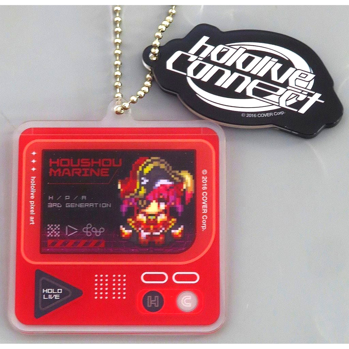 Houshou Marine hololive pixel art Acrylic Keychain Virtual YouTuber hololive Connect POP UP SHOP in TOWER RECORDS [USED]
