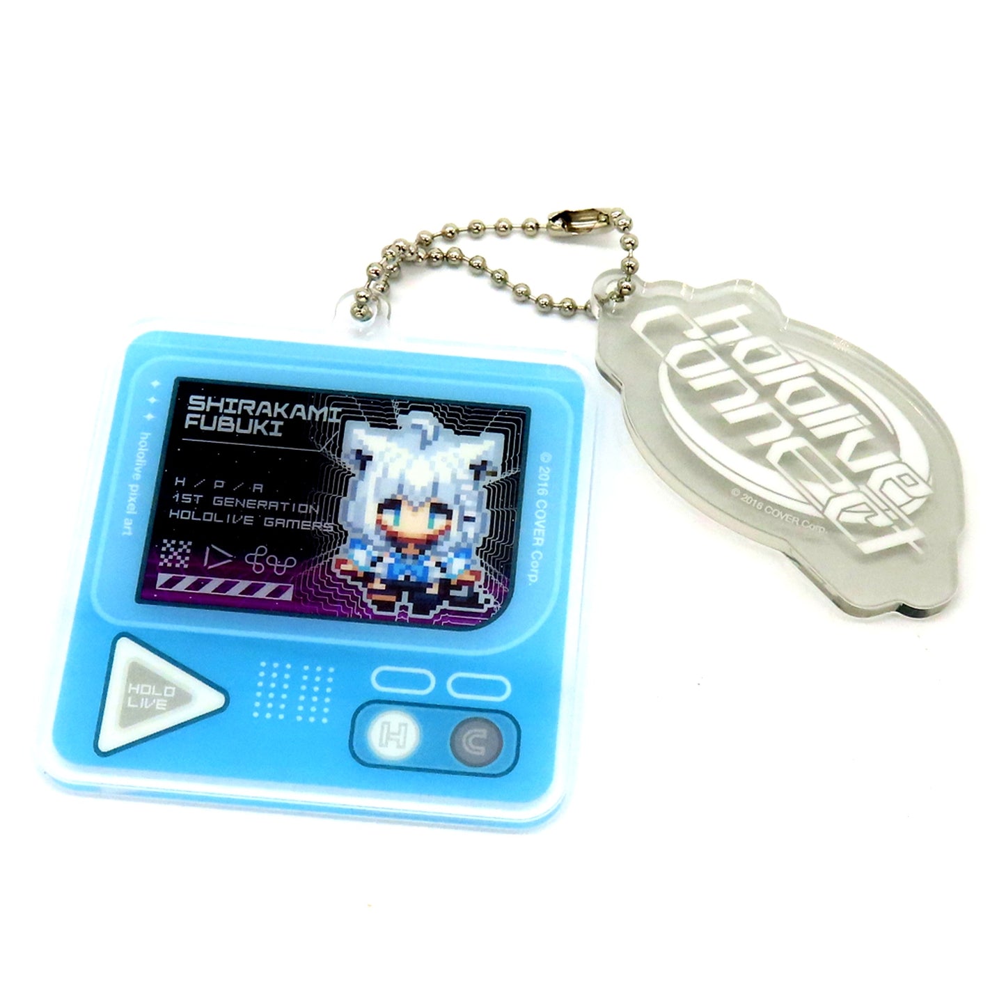 Shirakami Fubuki hololive hololive pixel art Acrylic Keychain hololive Connect POP UP SHOP in TOWER RECORDS [USED]